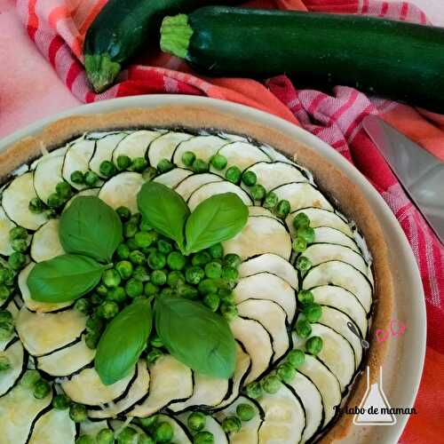 Tarte aux courgettes et petits pois