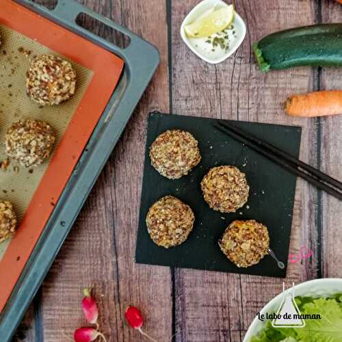 Boulettes courgette, carotte et chèvre