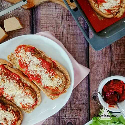 Bruschettas aubergine et parmesan