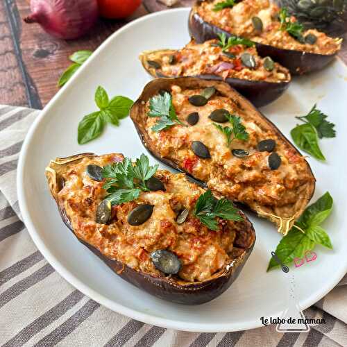 Aubergines farcies végétariennes