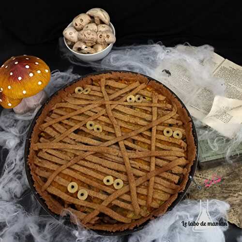 Tarte d'Halloween aux carottes et champignons