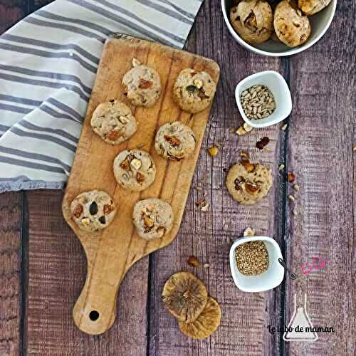 Cookies au parmesan, graines et figues séchées