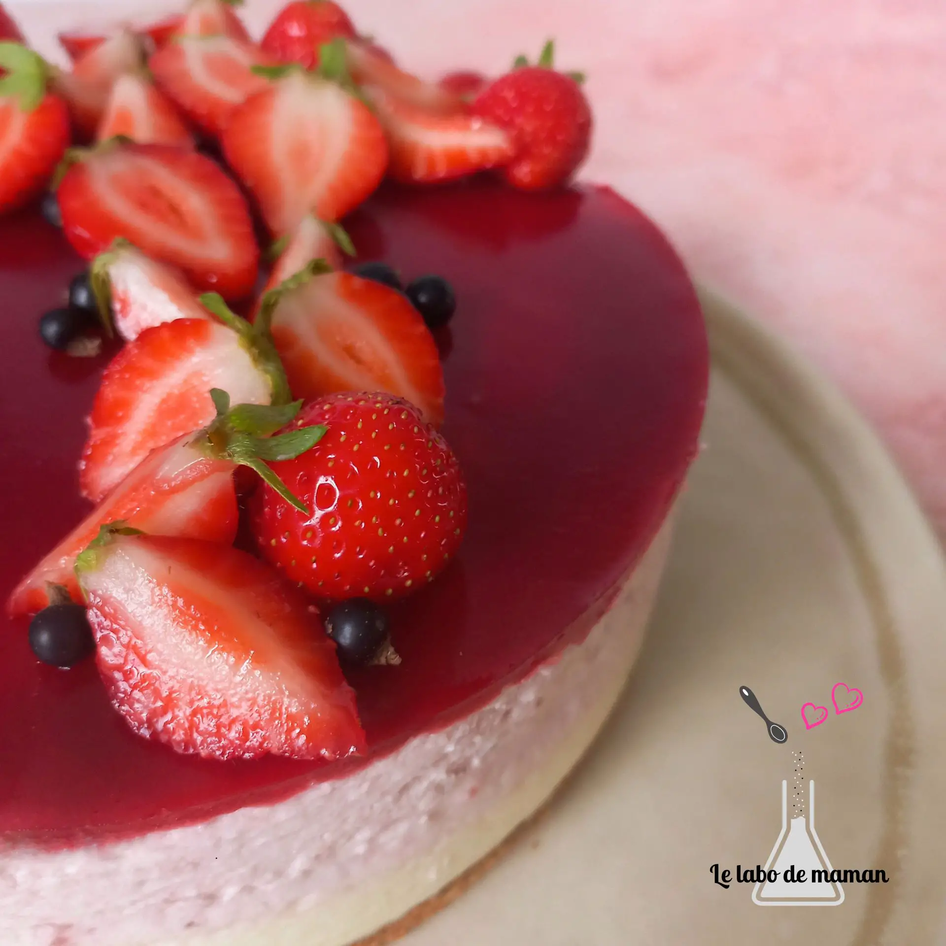 Bavarois aux fraises et à la baie de ganshu