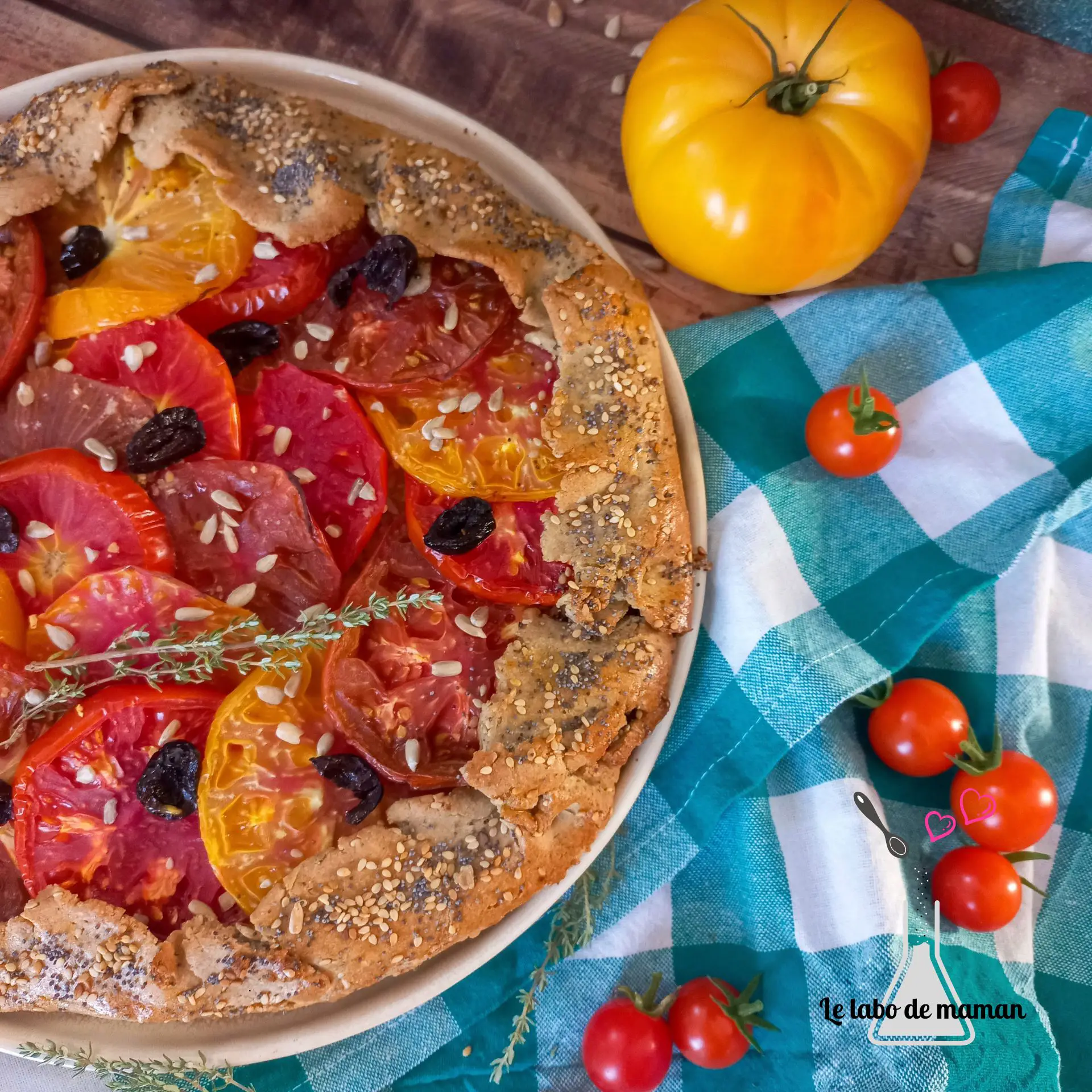 Tarte rustique aux tomates