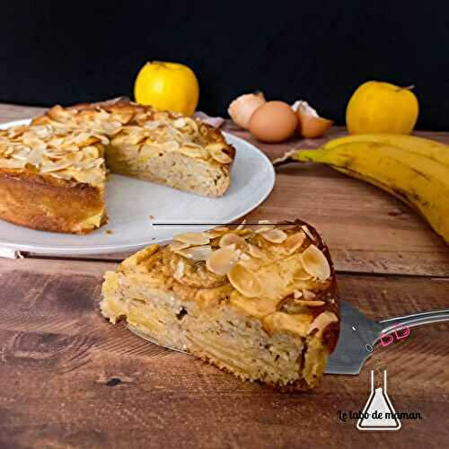 Gâteau aux pommes et à la banane