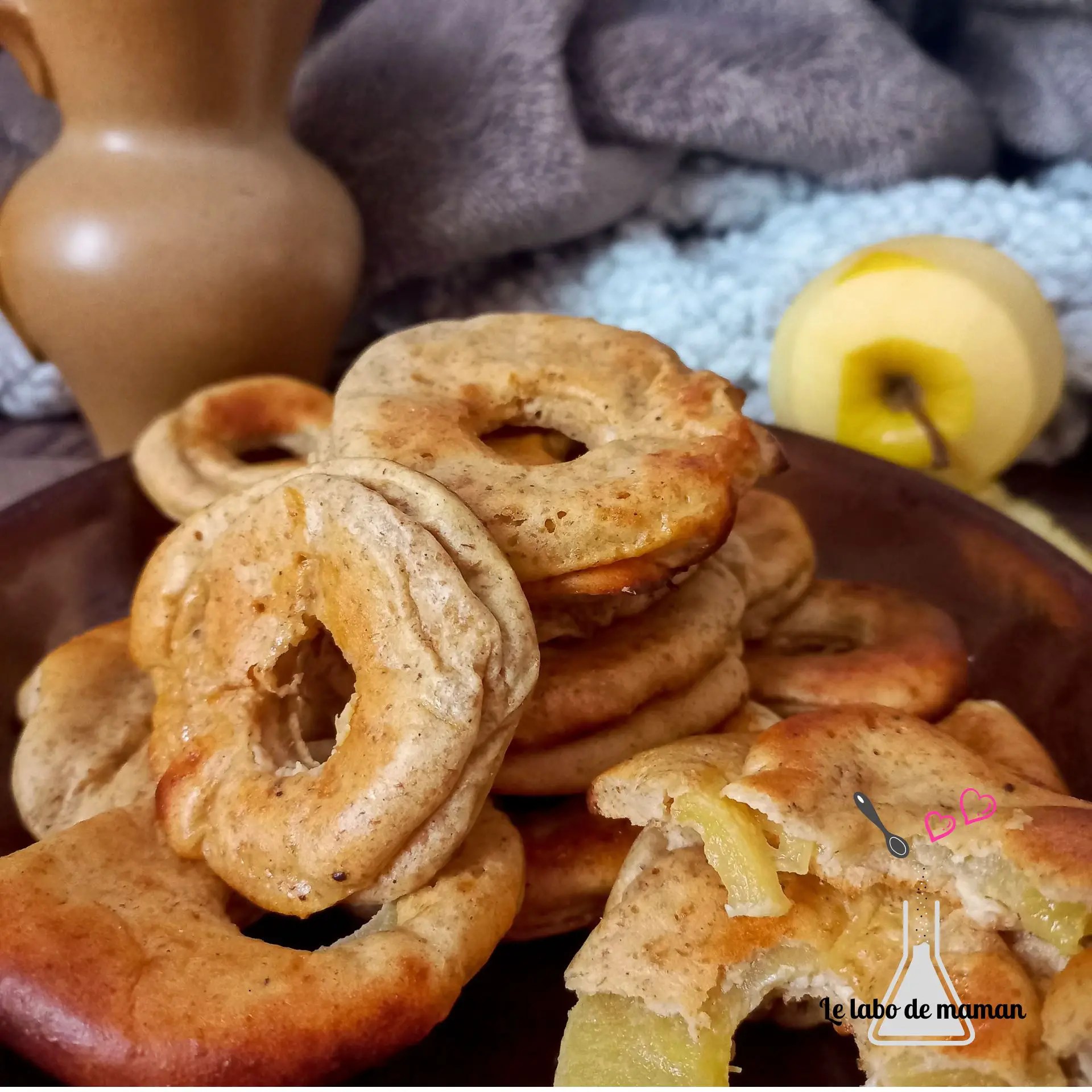 Beignets de pommes sains