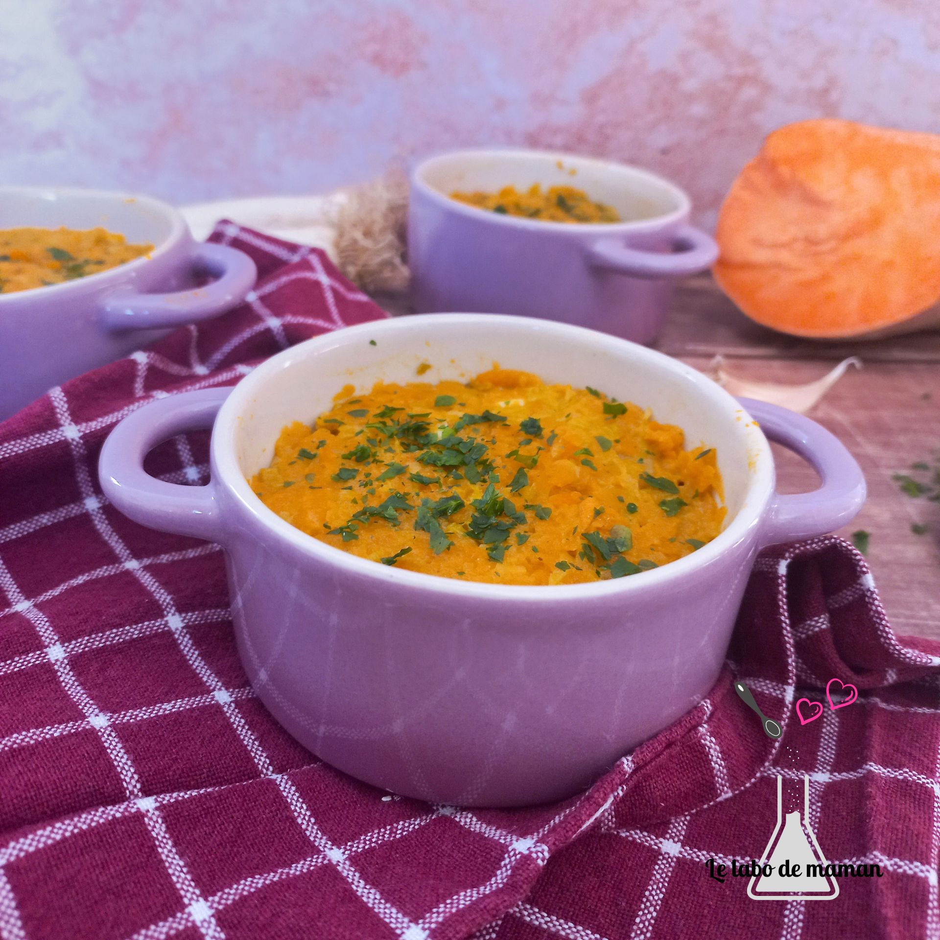 Fondue aux poireaux et à la patate douce