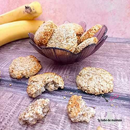 Biscuits banane, sésame et noix de coco