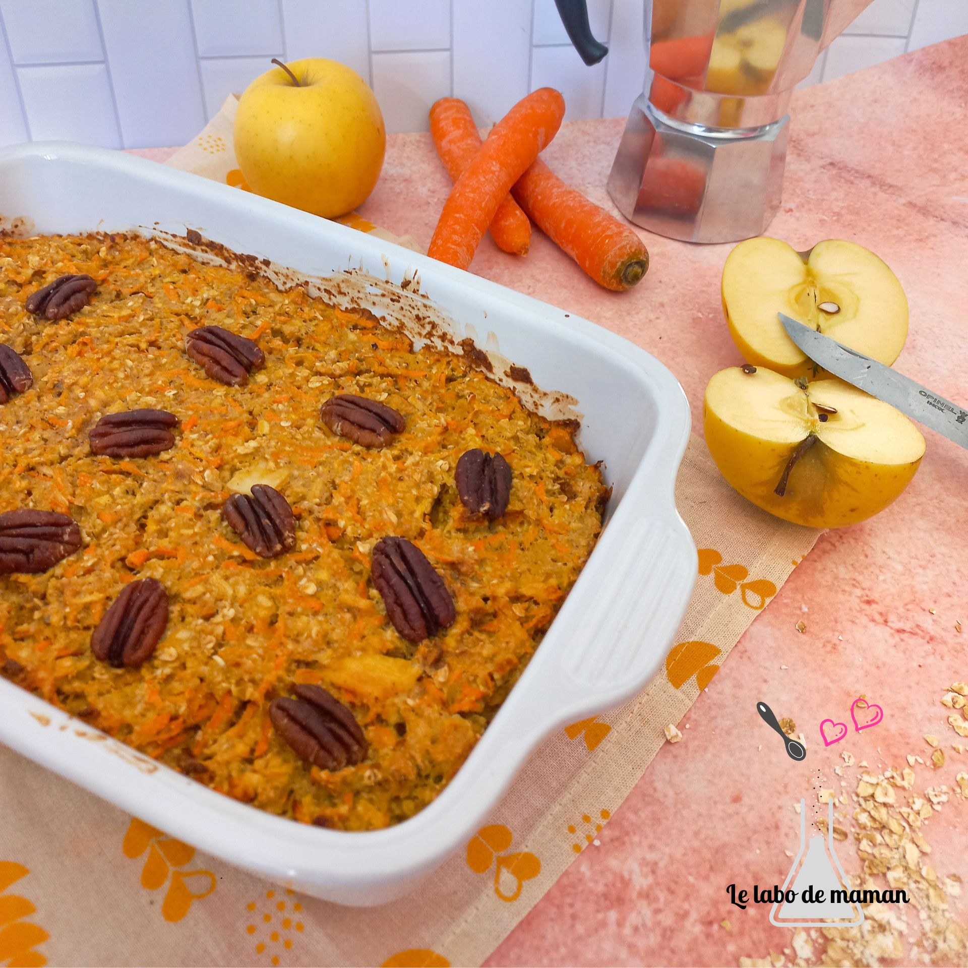 Porridge au four aux pommes