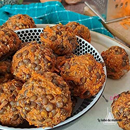 Boulettes lentilles vertes et carottes