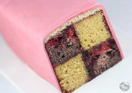 Battenberg framboise et vanille