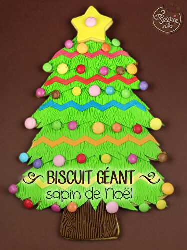 Biscuit géant sapin de Noël