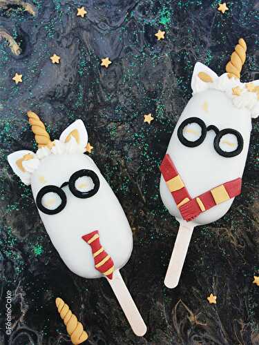 Cakesicle pop Licorne Harry Potter