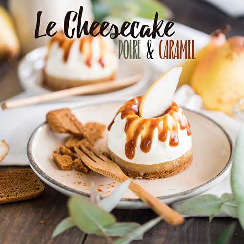 Cheesecake poire, spéculoos et caramel