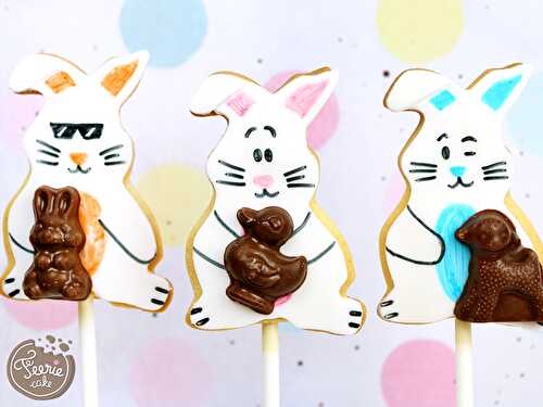 Cookie pops "Lapins de pâques"