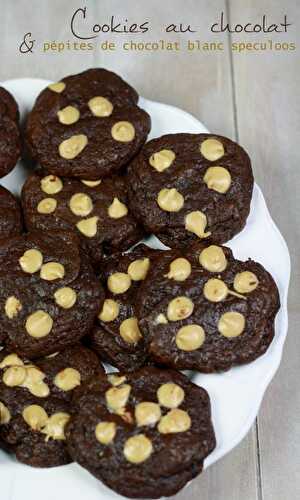 Cookies au chocolat et pépites de chocolat blanc speculoos