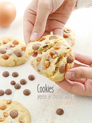 Cookies aux pépites de chocolat au lait et caramel