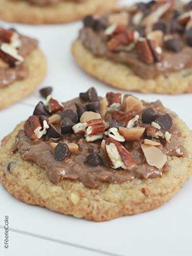 Cookies praliné feuillantine caramel et noix de pécan