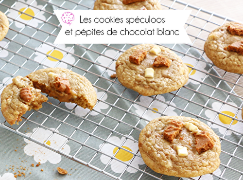 Cookies spéculoos et pépites de chocolat blanc