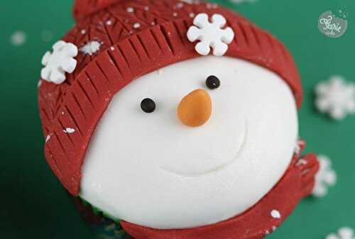 Cupcakes bonhommes de neige - Féerie Cake blog - Cake design