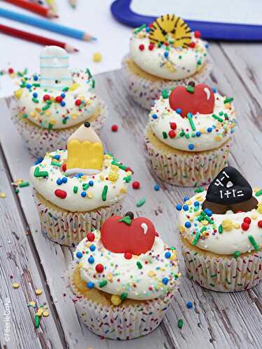 Cupcakes "Dans mon cartable"