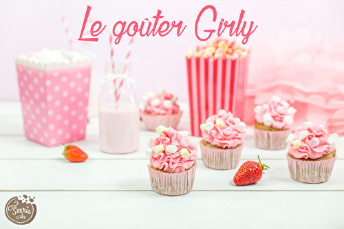 Cupcakes rose à la fraise et barbe à papa. Un goûter So Girly !