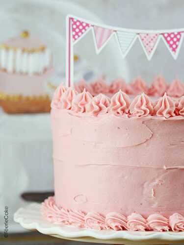 Gâteau au chocolat glaçage framboise/chocolat blanc - Féerie Cake