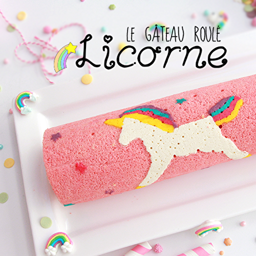 Gâteau roulé licorne