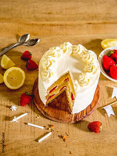 Layer cake citron fraise