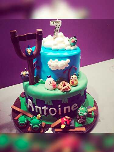 Le gâteau Angry Birds d'Aurélie