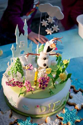 Le gâteau "Olaf en été" de Claire