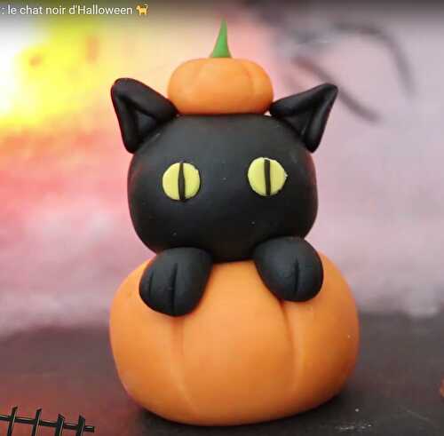 Le modelage du chat noir d'Halloween - Féerie Cake