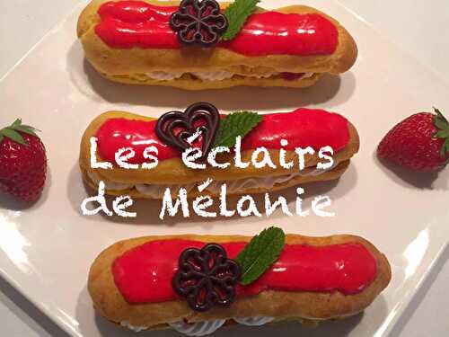 Les éclairs fraise chantilly de Mélanie