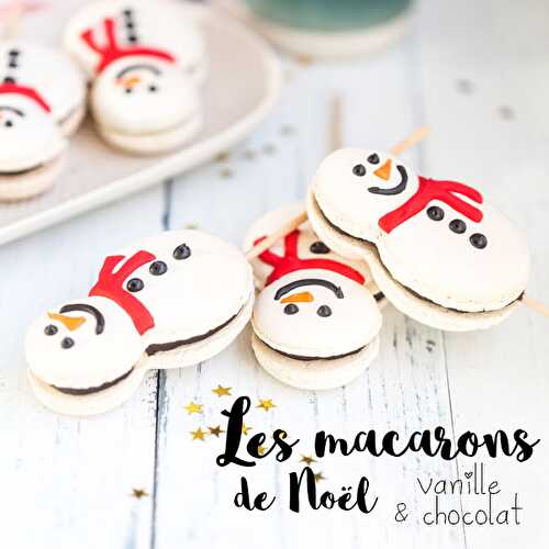 Macarons de Noël Chocolat / Vanille - Féerie Cake