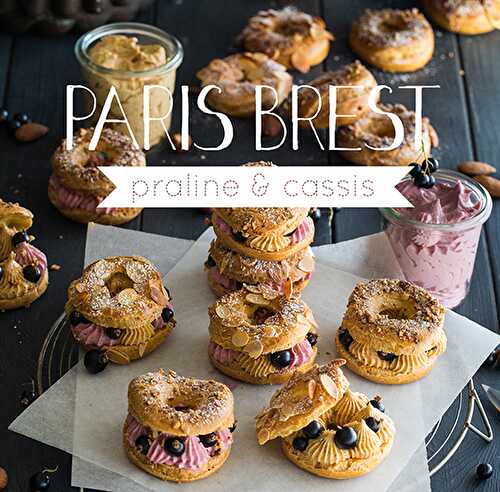 Mini Paris Brest au praliné et cassis