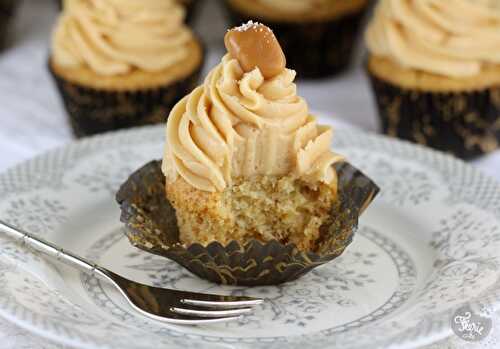 Recette : Cupcakes poire et caramel au beurre salé - Féerie Cake