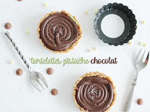 Recette des tartelettes pistache-chocolat sans cuisson - Féerie Cake