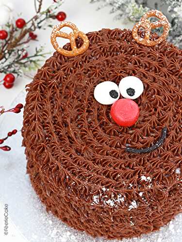 Recette du gâteau Rudolf, le renne préféré du Père Noël - Féerie Cake
