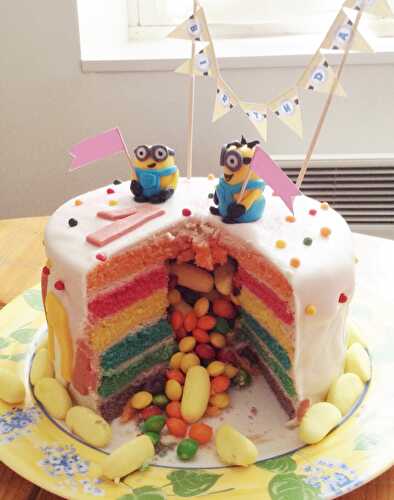 Recette du Rainbow Cake cœur surprise - Féerie Cake