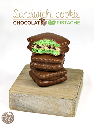 Sandwich cookies pistache chocolat