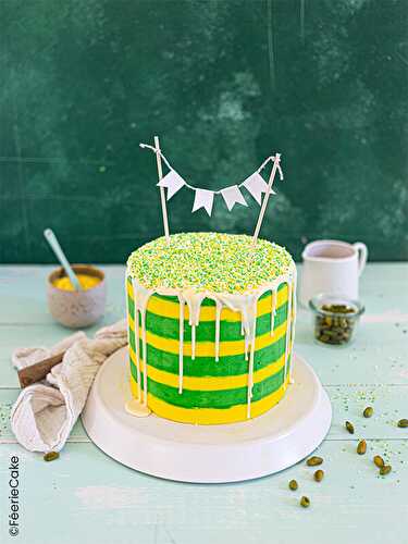 Striped Cake pistache citron