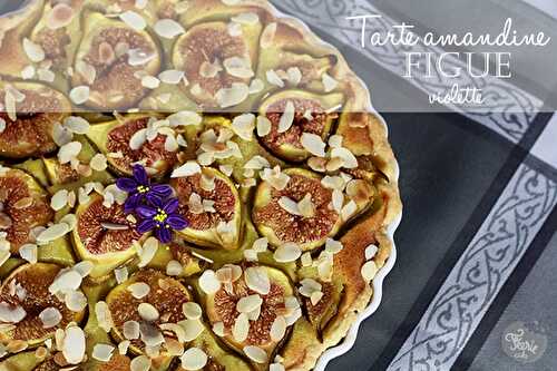 Tarte amandine figue et violette