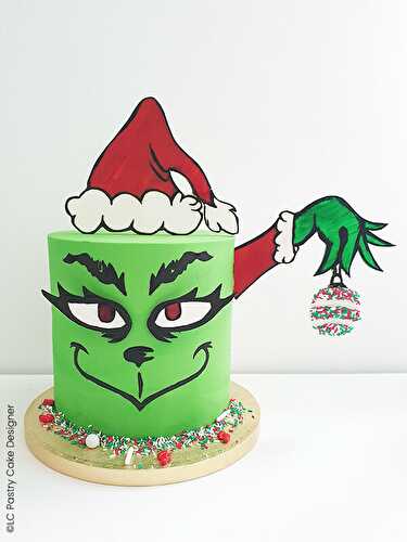 Tuto - Gâteau pâte à sucre Le Grinch