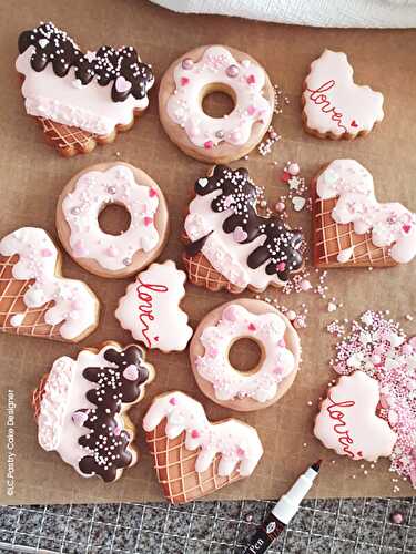 Les biscuits décorés pour la Saint Valentin