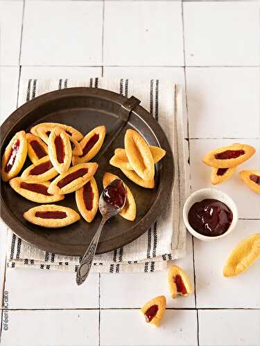 Les biscuits barquettes à la confiture