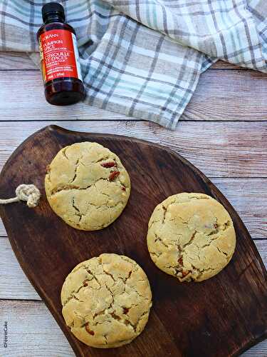 Cookies pumpkin spice aux noix de pécan et chocolat blanc