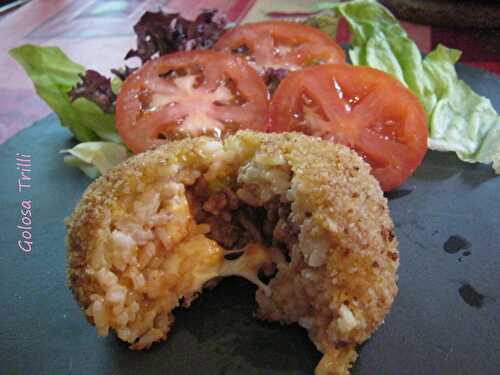 ARANCINI DI RISO ( CROQUETTES DE RIZ )