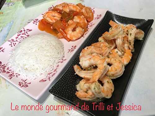 CREVETTES A L'ANANAS SAUCE AIGRE DOUCE