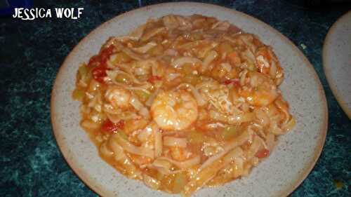 ONE POT PASTA AUX CREVETTES ET LEGUMES