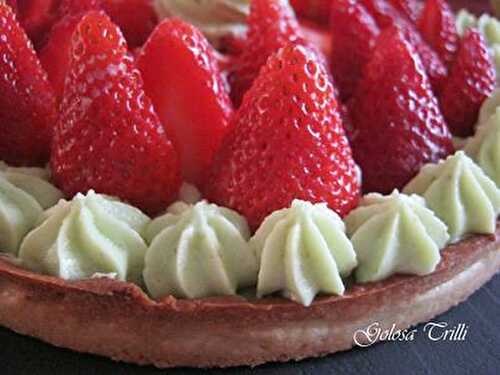 TARTE FRAISES PISTACHES